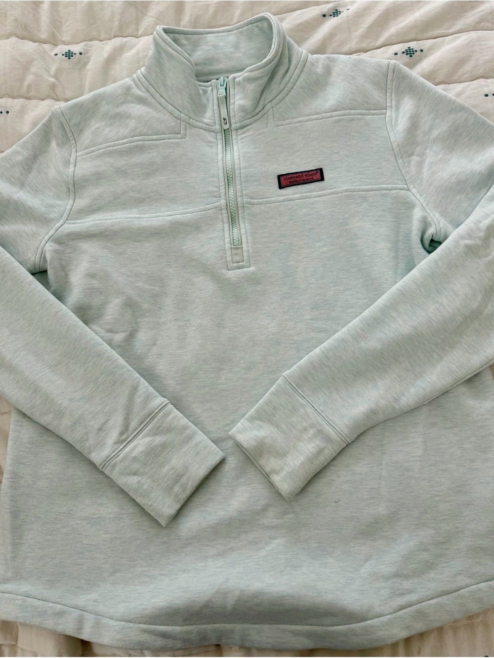Vineyard Vines Mint Half-Zip Dreamcloth Shep Shirt - Picture 3 of 5